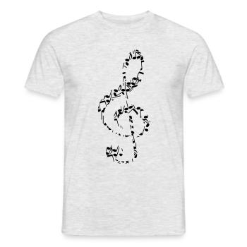 Notenschluessel - Men's T-Shirt - heather grey - Front - AI Model Male 178 dark (178cm)