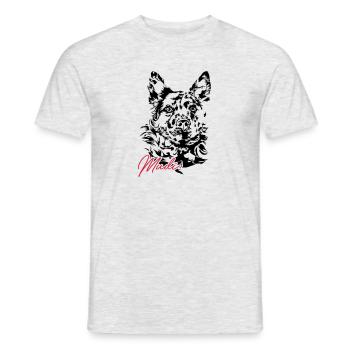Ungarischer MUDI Hirtenhund Wilsigns Hunde Hund - Männer T-Shirt - Grau meliert - Vorne - AI Model Male 178 dark (178cm)