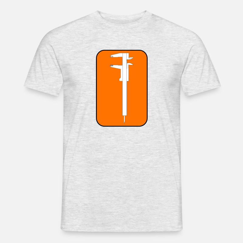Messschieber - Männer T-Shirt - Grau meliert