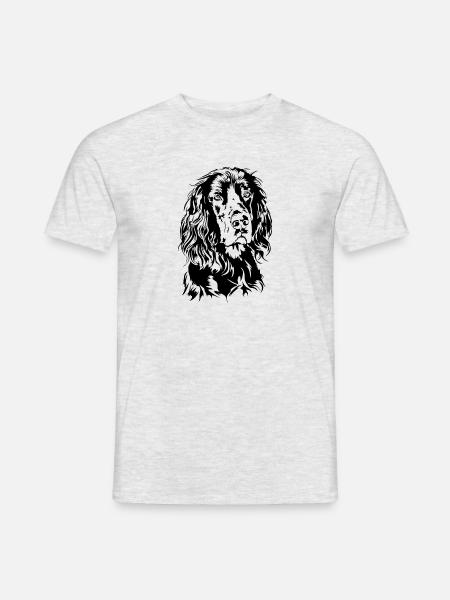 GORDON SETTER Portrait Hunde Hund Wilsigns - Männer T-Shirt - Grau meliert