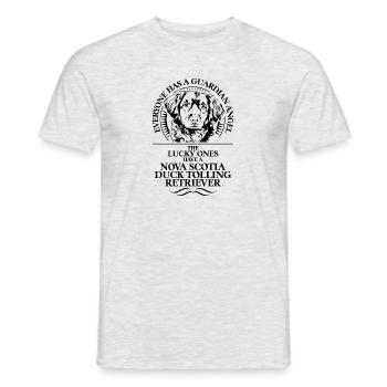 CANARD DE LA NOUVELLE-ÉCOSSE TOLLING RETRIEVER Ange gardien - T-shirt homme - gris chiné - Devant - AI Model Male 178 dark (178cm)
