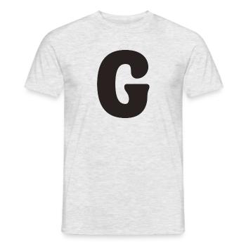 G - Men's T-Shirt - heather grey - Front - AI Model Male 178 dark (178cm)