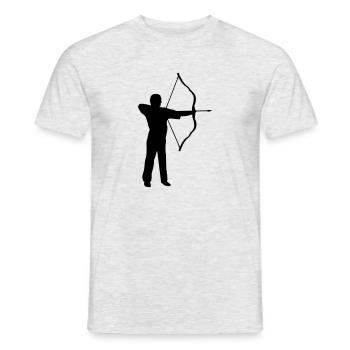 Bogenschießer, Bogenschießen - Männer T-Shirt - Grau meliert - Vorne - AI Model Male 178 dark (178cm)