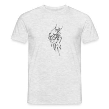 Dragon Eye - Männer T-Shirt - Grau meliert - Vorne - AI Model Male 178 dark (178cm)