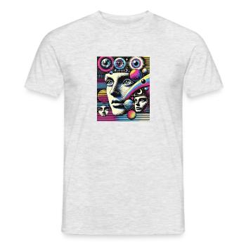 Celestial Mind - the universe in the head - Men's T-Shirt - heather grey - Front - AI Model Male 178 dark (178cm)