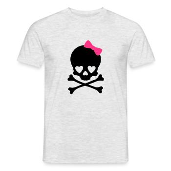 Petit Crâne Fillette - T-shirt homme - gris chiné - Devant - AI Model Male 178 dark (178cm)