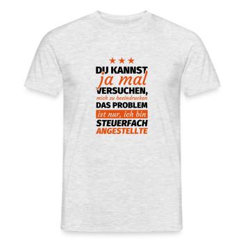 Steuerfachangestellte - Männer T-Shirt - Grau meliert - Vorne - AI Model Male 178 dark (178cm)