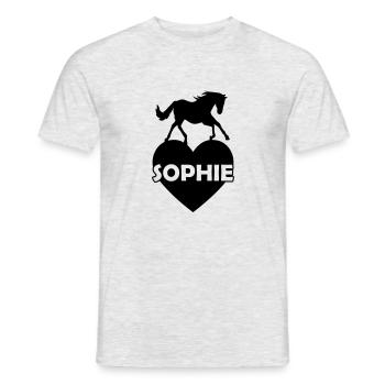 Sophie Surname First Name - Men's T-Shirt - heather grey - Front - AI Model Male 178 dark (178cm)