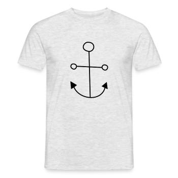 anchor - Men's T-Shirt - heather grey - Front - AI Model Male 178 dark (178cm)