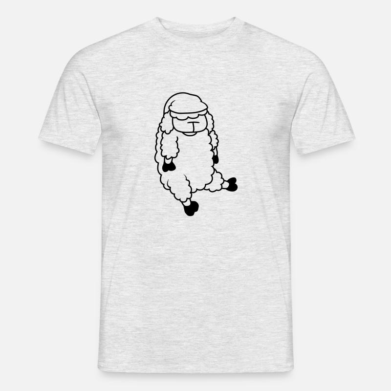 Schlaf Schaf Schlafmütze - Männer T-Shirt - Grau meliert