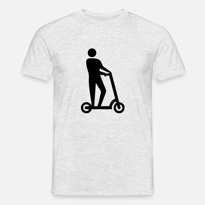 E-Scooter E-Roller Scooter - Männer T-Shirt - Grau meliert