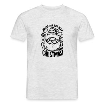 Jingle jusqu’à un joyeux Noël ! - T-shirt homme - gris chiné - Devant - AI Model Male 178 dark (178cm)