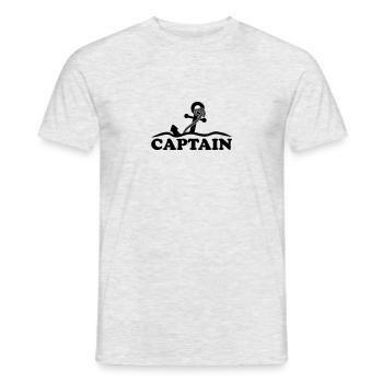 Anchor under water waves Captain design - Men's T-Shirt - heather grey - Front - AI Model Male 178 dark (178cm)