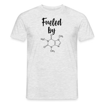 Fueled by caffein - Coffee - Männer T-Shirt - Grau meliert - Vorne - AI Model Male 178 dark (178cm)