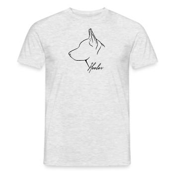 Profil de talonneur Bouvier Chien Chiens Chien Wilsigns - T-shirt homme - gris chiné - Devant - AI Model Male 178 dark (178cm)