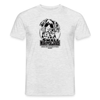 SMALL MUNSTERLANDER coolest people dogs saying - Men's T-Shirt - heather grey - Front - AI Model Male 178 dark (178cm)