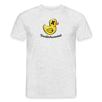 Kwitscheantal - Männer T-Shirt - Grau meliert - Vorne - AI Model Male 178 dark (178cm)