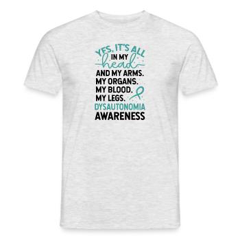 In My Head And My Body Dysautonomia Awareness - Men's T-Shirt - heather grey - Front - AI Model Male 178 dark (178cm)