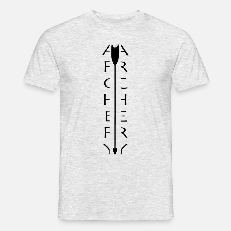 Bogenschießen Bogenschiessen Archery Pfeil Bogen - Männer T-Shirt - Grau meliert