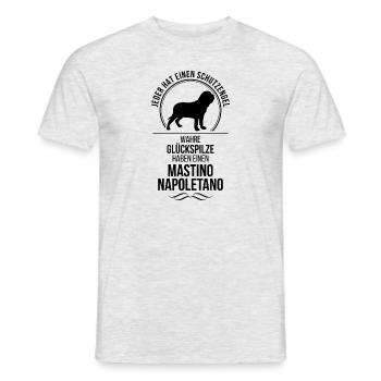 MASTINO NAPOLETANO Schutzengel Hunde Wilsigns - Männer T-Shirt - Grau meliert - Vorne - AI Model Male 178 dark (178cm)