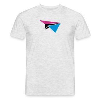 colorful cliff night moon sun paper flier folded t - Men's T-Shirt - heather grey - Front - AI Model Male 178 dark (178cm)