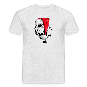 Santa GIANT SCHNAUZER Chiens de Noël Wilsigns - T-shirt homme - gris chiné - Devant - AI Model Male 178 dark (178cm)