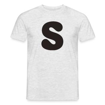 S - Männer T-Shirt - Grau meliert - Vorne - AI Model Male 178 dark (178cm)