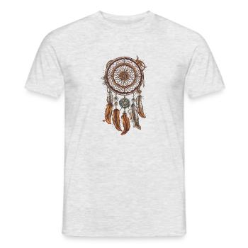 Traumfänger Free Spirit Boho Freizeit Design - Männer T-Shirt - Grau meliert - Vorne - AI Model Male 178 dark (178cm)