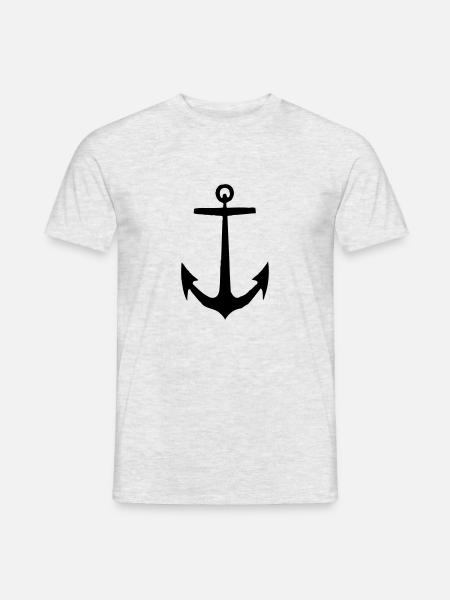 Anker - Männer T-Shirt - Grau meliert
