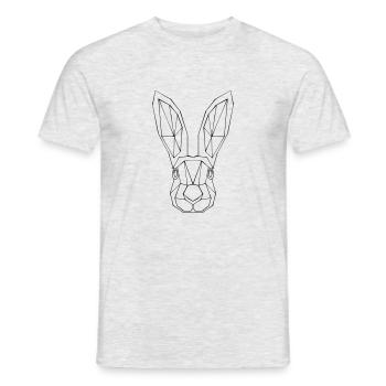 Hase - Männer T-Shirt - Grau meliert - Vorne - AI Model Male 178 dark (178cm)