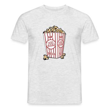 Popcorn. Geschenkidee - Männer T-Shirt - Grau meliert - Vorne - AI Model Male 178 dark (178cm)