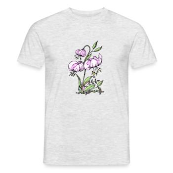 Blumen - Männer T-Shirt - Grau meliert - Vorne - AI Model Male 178 dark (178cm)