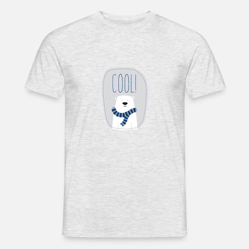 cool polar bear - Männer T-Shirt - Grau meliert