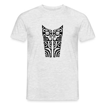 logo poitrine maori 113 noir - T-shirt homme - gris chiné - Devant - AI Model Male 178 dark (178cm)