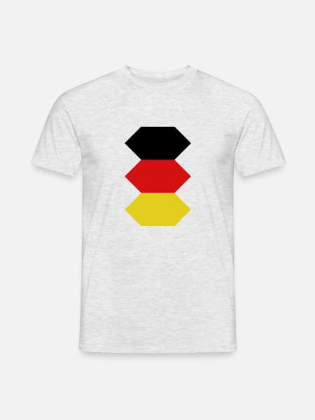 Deutschlandfarben - Männer T-Shirt - Grau meliert