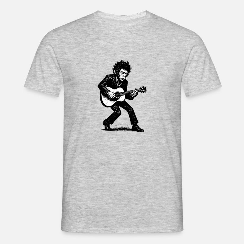 Auteur-compositeur-interprète | Le Singe Danseur - T-shirt Homme - gris chiné