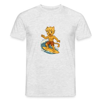 Surferboy - Männer T-Shirt - Grau meliert - Vorne - AI Model Male 178 dark (178cm)