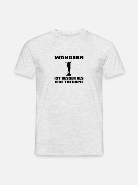 Wandern - Männer T-Shirt - Grau meliert