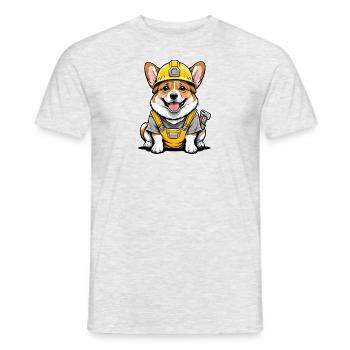 Dog Construction Worker Dog Dog Love Gift - Men's T-Shirt - heather grey - Front - AI Model Male 178 dark (178cm)
