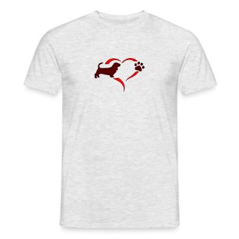 Dackelliebe - Hundefreund - Männer T-Shirt - Grau meliert - Vorne - AI Model Male 178 dark (178cm)