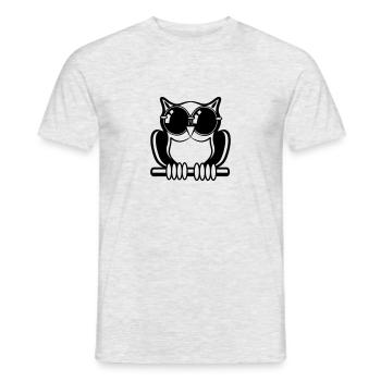 Eule Vogel wald sonnenbrille - Männer T-Shirt - Grau meliert - Vorne - AI Model Male 178 dark (178cm)