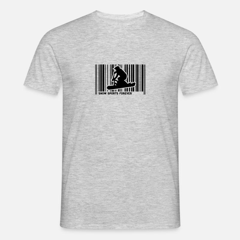 Snowscoot Code barre1 - Männer T-Shirt - Grau meliert