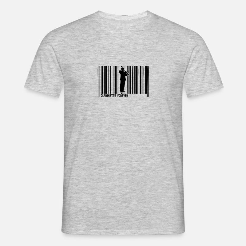 Klarinette barre1 Code - Männer T-Shirt - Grau meliert