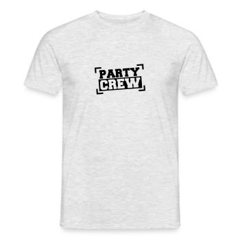 Party Crew Text Stempel für coole Freunde Teams - Männer T-Shirt - Grau meliert - Vorne - AI Model Male 178 dark (178cm)