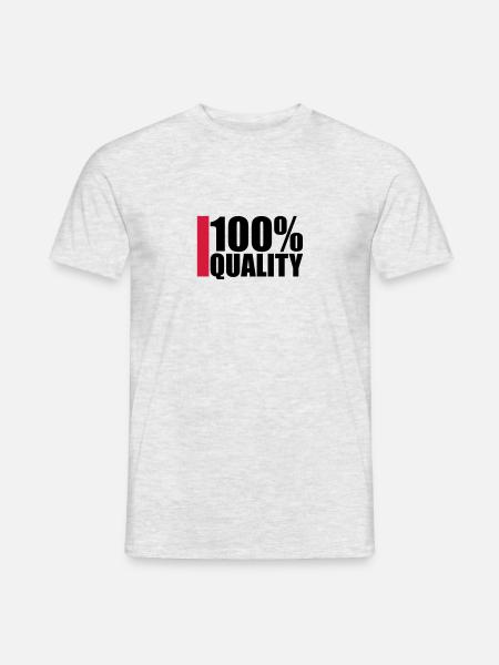 100 Procent Quality Design - Männer T-Shirt - Grau meliert