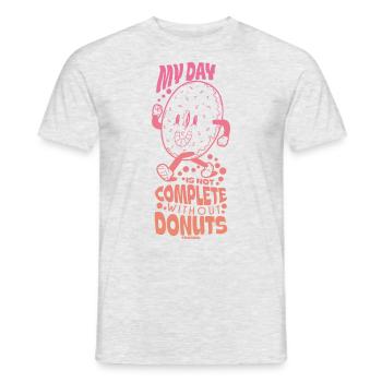 Donut Sweets Donuts Food Baker Gift - Men's T-Shirt - heather grey - Front - AI Model Male 178 dark (178cm)