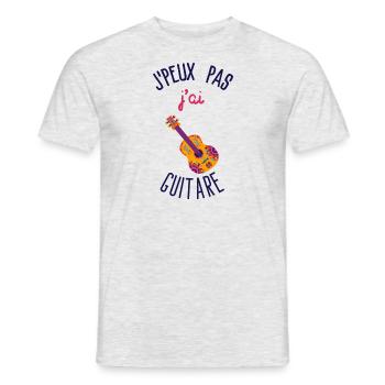 Ich kann keine Gitarre haben - Männer T-Shirt - Grau meliert - Vorne - AI Model Male 178 dark (178cm)