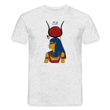 Isis I déesse égyptienne antique - T-shirt homme - gris chiné - Devant - AI Model Male 178 dark (178cm)
