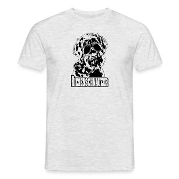 GIANT SCHNAUZER cool lunettes de soleil chien chien - T-shirt homme - gris chiné - Devant - AI Model Male 178 dark (178cm)