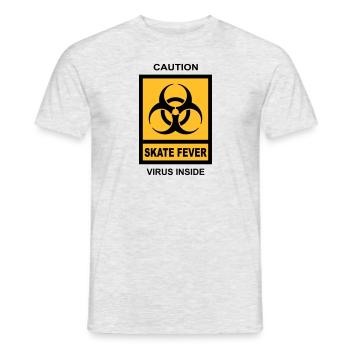 SKATE FEVER - T-shirt homme - gris chiné - Devant - AI Model Male 178 dark (178cm)
